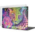 Neon Rainbow Cheetah with Rose by Sheena Pike MacBook Cases